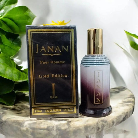Mood Enhancing Woody Perfume for Men – 100ml | JANAN Pour Homme Gold Edition