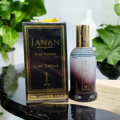 Mood Enhancing Woody Perfume for Men – 100ml | JANAN Pour Homme Gold Edition