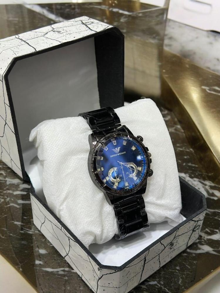 Men's Black Analogue Watch – Stylish Stainless Steel Wristwatch