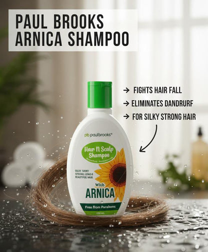 Arnica Hair Fall & Dandruff Control Combo – Deep Cleansing Shampoo + Nourishing Hair Oil for Strong, Shiny Hair