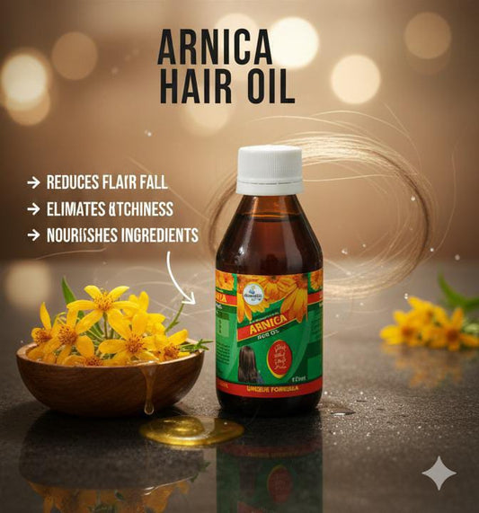 Arnica Hair Fall & Dandruff Control Combo – Deep Cleansing Shampoo + Nourishing Hair Oil for Strong, Shiny Hair