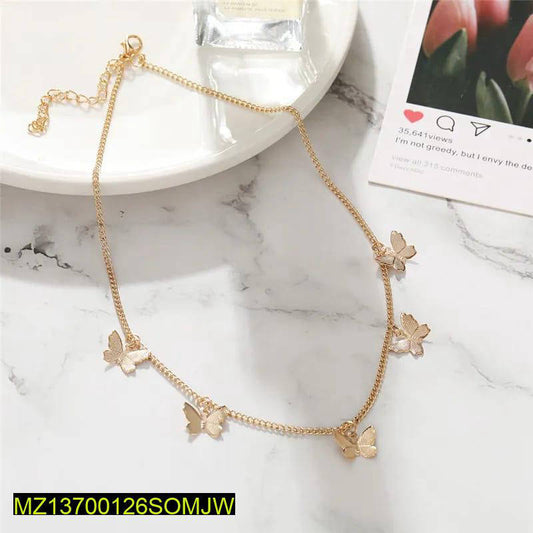 Golden Butterfly Chain Necklace – Elegant & Trendy Jewelry for Women