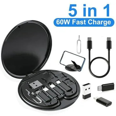 5-in-1 60W Fast Charging Data Cable Set