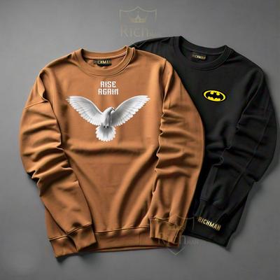 Men’s Fleece Printed Sweatshirt (Pack of 2) – Warm, Stylish & Comfortable